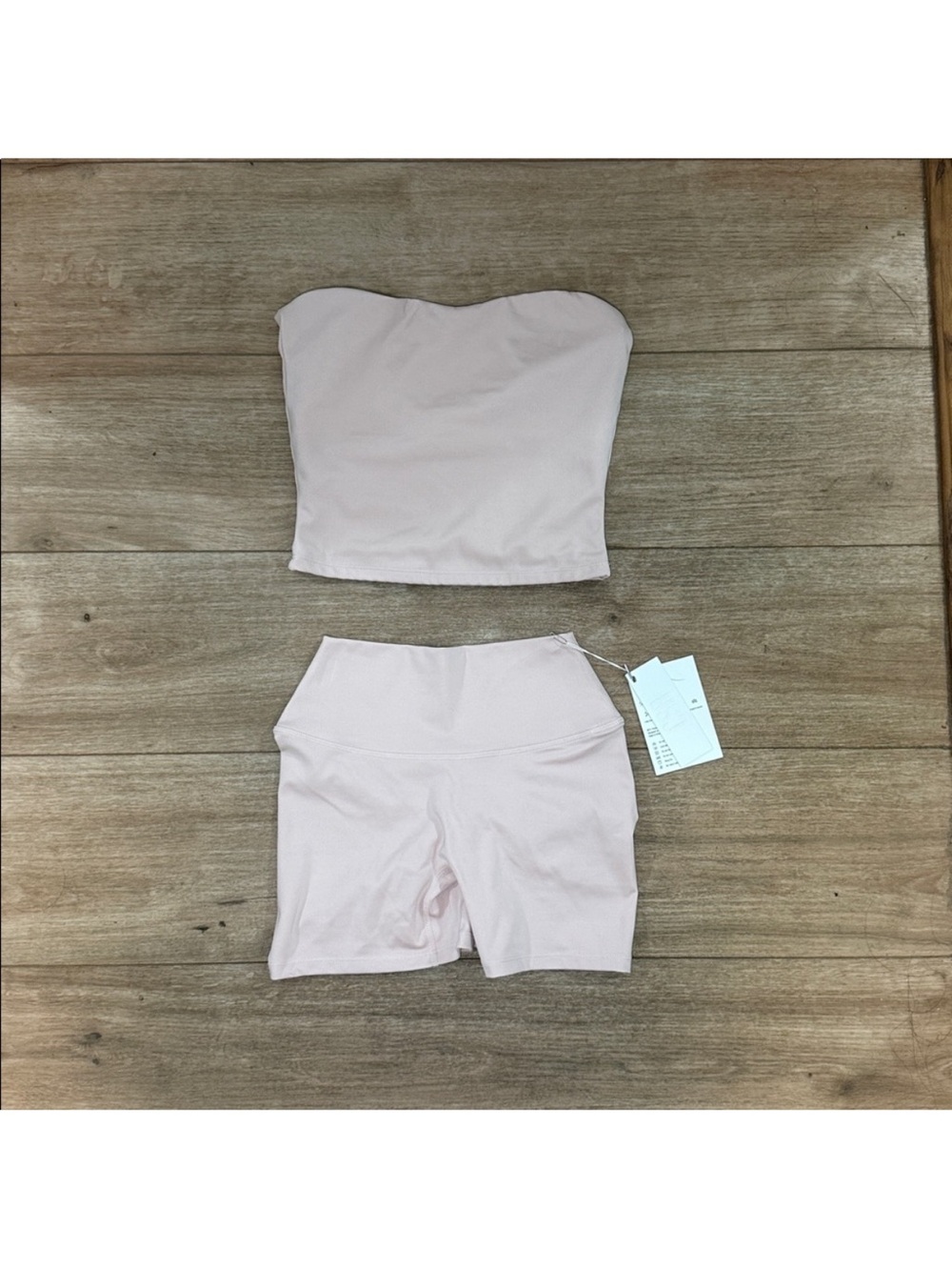 CSB Serenity Bandeau Top and Scrunch Shorts in Blush - Picture 4 of 5